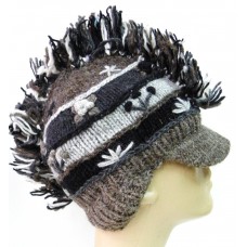 H319 NWT Gorgeous Hand Knitted Mohwak Woolen Hat/Cap