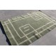 R3871 Gorgeous Contemporary Hand Knotted Green Tibetan Area Rug 5'x8' Made in Nepal
