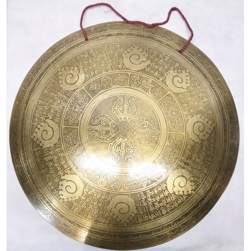 Dragon carved Handmade Gong-Tibetan Gong for Healing and Mediation-Chakra Healing Tibetan Gong-Handmade gong from Nepal